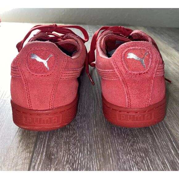 PUMA Suede Classic Mono Women's US Size 9.5 Iced High Risk Red Sneaker Shoes - Picture 7 of 10